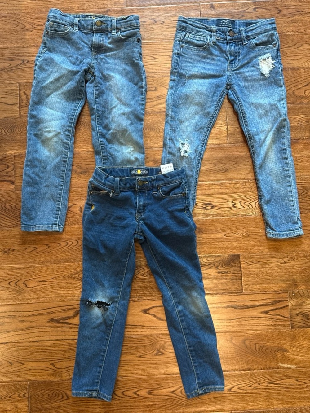Lucky Brand Kids Denim Jeans Trio - Light and Dark Blue